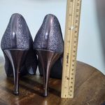 Jacqueline Ferrar  Silver High Heels Size 8.5 Silver Open Toe Platform Heels Photo 7