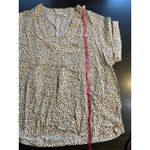 Gap V Neck Flowy Animal Print Shirt Womens Large Blouse Dolman SS Neutral Basic Photo 9