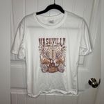 Nashville Music City White Graphic T Photo 1
