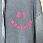 Smiley face hoodie Blue Photo 2