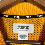 Victoria's Secret Pink Yellow Sweater Womens M Pullover Varsity Style Crew Neck Size M Photo 3
