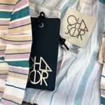 Chaser NWT Silky Basics Tapered Leg Pants Size S Multi Color Striped Tied Ankle Photo 8