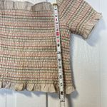 Storia  multi color tan smocked ruffled skirt and top set size medium Photo 5