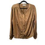 Lacausa ‎ Devi Satin Buttoned Blouse Sz S Photo 1