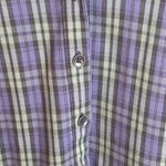 Lands' End  Canvas Plaid Shirt Dress Sz 2 Blue Green Button Up Long Sleeve Photo 2