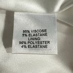 Michelle Mason Midi Dress Women's 2 Off White Gown Halter Sleeveless Open Back Photo 8