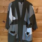 H by Halston  colorblock oversized cardigan sweater Photo 0