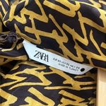 ZARA  Mock Neck Printed Maxi Dress Balloon Sleeve Smocked Waist Size XS preppy Photo 10