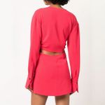 ALC Frank NEW A.L.C Zoey Twist-Front Crepe Mini Dress Fuchsia Pink Cutout‎ Sz 0 Photo 1