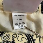 Vintage Mondi Paisley Lemon Chiffon Yellow Yoke Waist Full Midi Skirt Size M Photo 5