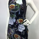Clover Canyon Baroque Rose Velvet and Genuine Leather Dress Photo 13