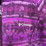 Columbia Jacket Women Sz M Purple Fleece Soft Aztec Full Zip Outdoor Western Photo 4