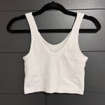Streetwear Society  Ribbed Crop Tank Top White Gray Sz S GUC Photo 0