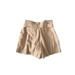 Frame Beige Linen High Waist Paper Bag Shorts Size 6 Photo 1