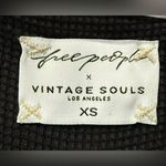 Free People New x Vintage Souls Black Hibiscus Waffle Knit Maxi Dress Size XS Photo 6