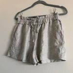 Reiss  Lacey Linen Blend Pull On Shorts in Gray Size 4 Photo 0