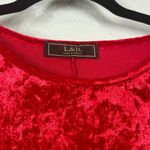 L&B Red Velour Swing Dress Size Small Photo 3
