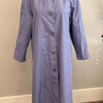 Vintage Gallery Petite Women's Long Lavender Trench Coat Collar Sz 6 Purple Photo 0