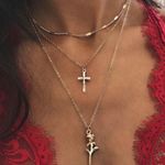 Boutique Gold Cross Necklace Photo 0