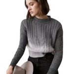 Anthropologie By Grey Sweater Marci Dip Dyed Cable Knit Ombré Boxy Size Small Photo 8