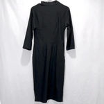 Black traditional dress Muxxn large black dress front pockets side zip front tie Photo 1