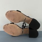 Gianni Bini Rhiaann Ankle Tie Block Heel Black Suede Dress Sandals Photo 7