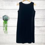 Vintage Victor Costa Occasions Black Velvet Sleeveless Dress Size Small Photo 4