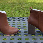 BP Lance Block Heel Bootie In Cognac Oiled Leather by size 8 Photo 0