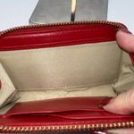 Cole Haan  Red Snakeskin Wristlet Wallet Clutch Card Holder Zip Around Photo 7