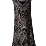 Jump $129 Apparel Women's Black Sleeveless Rosegold Glitter Gown Dress Photo 10