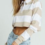 Brandy Melville Striped Cropped Collar Top Photo 1