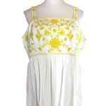 Ann Mashburn Embroidered Tiered Midi Dress XL White Yellow Cottage Tea Party NWT Photo 2