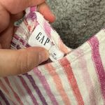 GAP Striped Mini Dress Womens M Linen Blend Cami Cottage Summer Soft Girl Resort Pink Size M Photo 2
