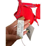 Seafolly  bikini top bright red plaid frilly patterned NWT Size 8 Photo 2