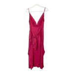 AMYLYNN Backless Satin Dress Jolie Satin Slip Dress in Burgundy Size Small Red Photo 6