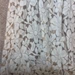 Altar'd State  Gold Beige Floral Shimmer Lace Sleeveless Dress Photo 9