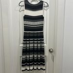 Kate Spade  Striped Sleeveless Sweater Dress Black & White Sz S Photo 6