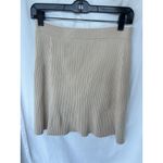 Maje  Jarina Ribbed Knit Mini Skirt Beige Pockets Parisian Women’s Size 40 Large Photo 10