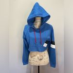 Phat Buddha Vandam Stripes Cropped Hoodie sz‎ Small Blue Photo 3