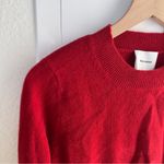 Reformation NWT Dana Cashmere Crewneck Sweater in Crimson Red Photo 3