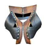 Korks Shoes Womens Size 9 Black Wedge Sandals Platform Mules Studded KR0010809 Photo 3