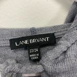 Lane Bryant  Womens Kimono Sleeve Sweater 22/24 Gray Poncho Hoodie VNeck Pullover Photo 7