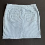 Chico's Denim Jean Skort Skirt Women 1.5 M 10 Stripe Cotton Blend Built In Shorts Photo 3