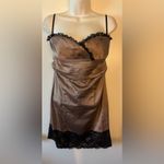 Bebe 2B  Brown Satin strapless Dress small Photo 9