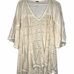 Free People  Summer Lovin Boho Chic Cream Top Small Photo 0