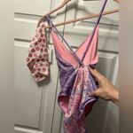 Love Shack Fancy NWT  one piece swim suit in purple Pansy size small Photo 3