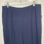 Talbots Women's Sz 14 (34x28) Pleated Pants Navy Blue Dress Career Stretch Lined Photo 1