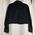 Ultra Flirt Black and Brown Plaid Color-block Corduroy Cropped Jacket Medium Photo 1