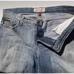 Just USA Blue Distressed Blue Ultra Mid Long Short Jean Shorts Women’s Sz 13 Photo 7