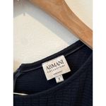 Armani Collezioni  Navy Blue Textured Sleeveless Sheath Dress Size 8 Photo 1